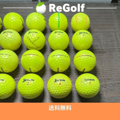 【中古】 ロストボール スリクソン Z-STAR XV ZスターXV イエロー 2025年モデル 20球 Cランク ゴルフボール リゴルフ